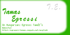 tamas egressi business card